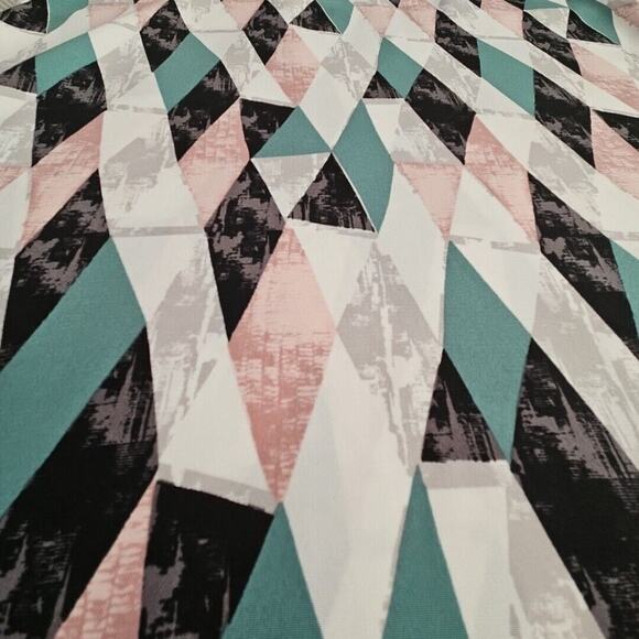 Tyche Halter Dress Women's Size Small Boho Mini Sleeveless Green Blue Harlequin - Picture 10 of 13